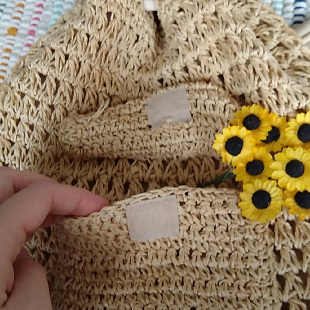 Straw Backpack Bag - Picture 2 of 9